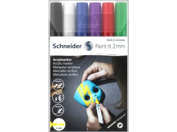 Schneider akrylpennor Paint-It V1 2,0 mm Flerfärgad