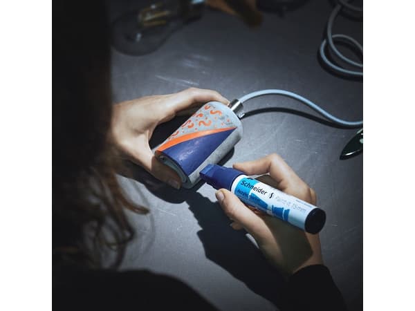 Schneider Schreibgeräte Paint-It, 6 stykker, Sort, Blå, Grønn, Rød, Hvit, Gult, Blokk, Sort, Blå, Grønn, Rød, Hvit, Gult, Rund, 1,5 cm