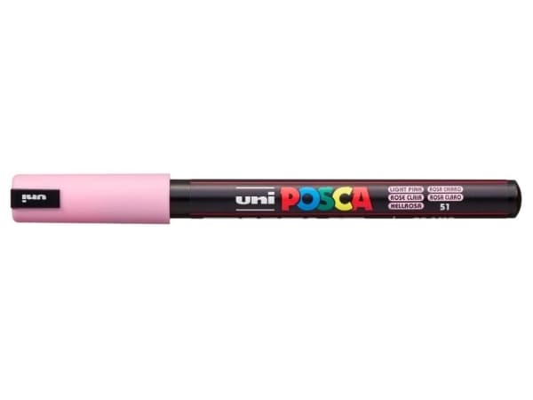 Uni PC-1MR, 1 styck, Rosa, Fibre tip, Svart, Rosa, Fin/Ultrafin, 0,7 mm