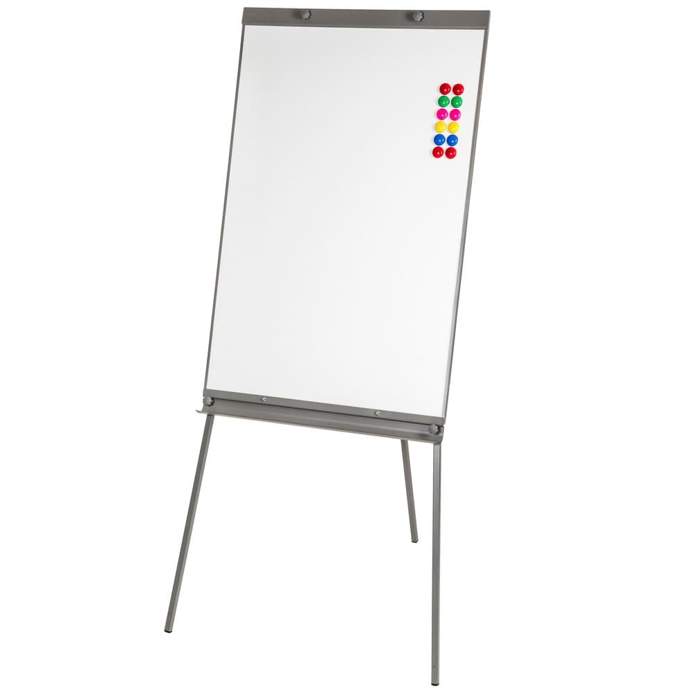 Whiteboard på ben 65 x 95 cm vit + 12 magneter - vit