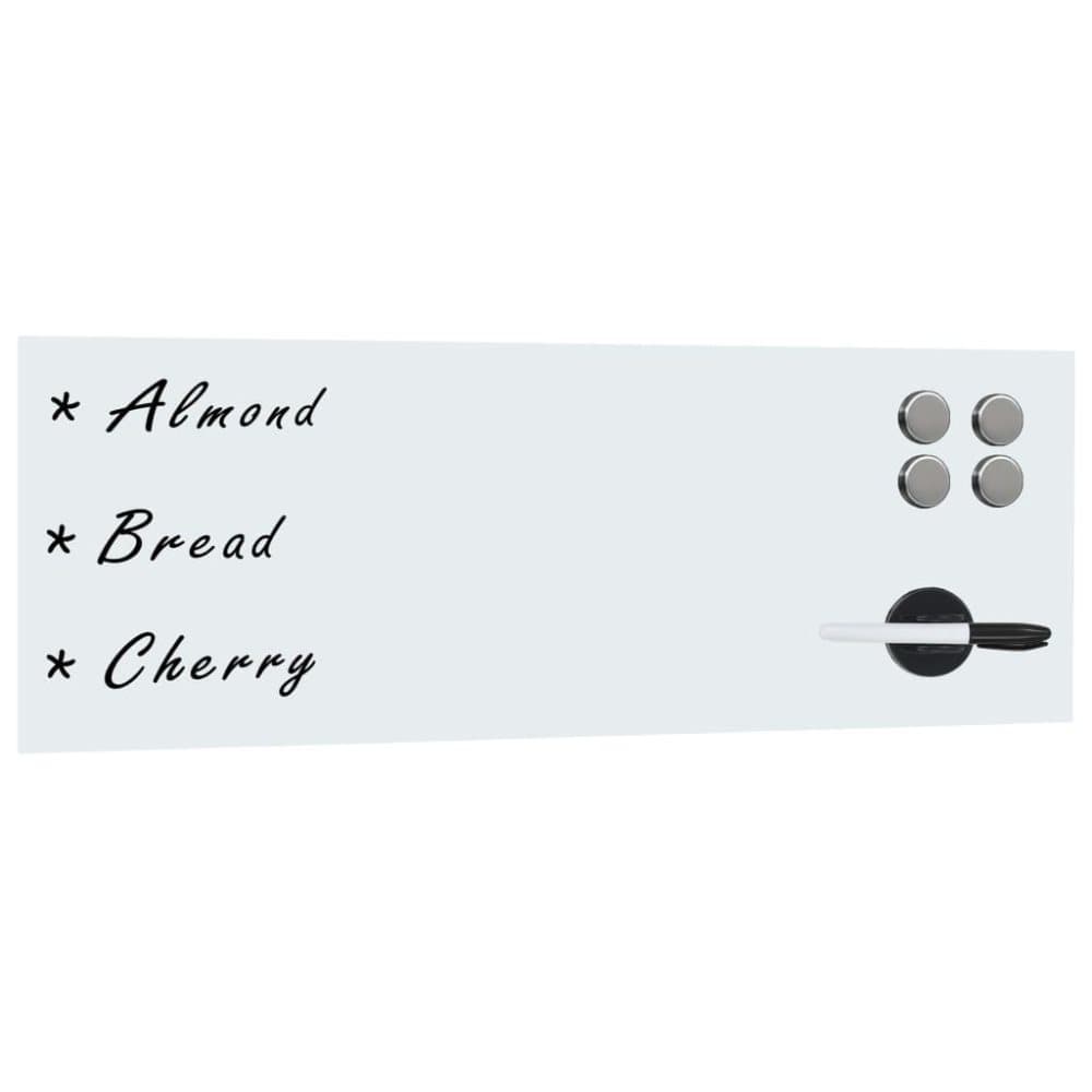 vidaXL Whiteboard magnetisk väggmonterad glas 60x20 cm