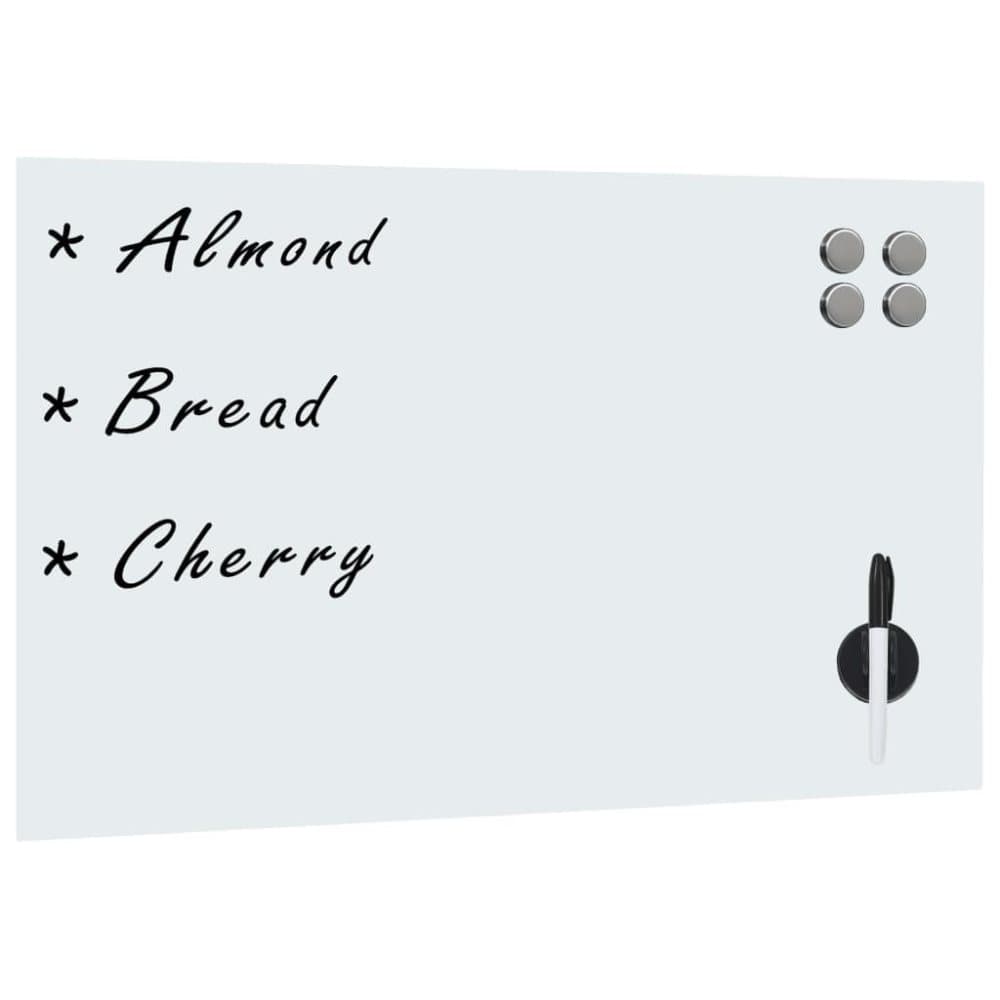 vidaXL Whiteboard magnetisk väggmonterad glas 60x40 cm