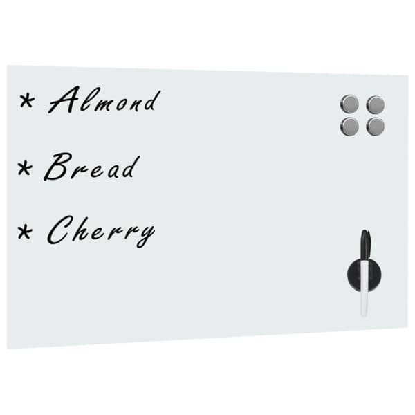 vidaXL Whiteboard magnetisk väggmonterad glas 60x40 cm
