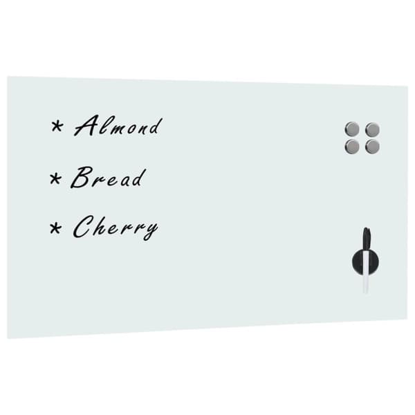 vidaXL vægmonteret magnetisk tavle 120x60 cm glas
