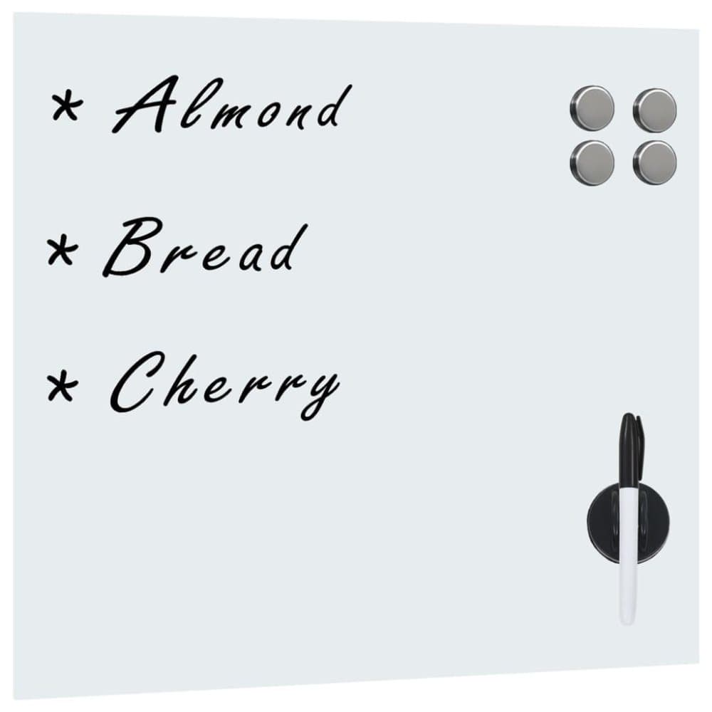 vidaXL Magnetisk glastavla väggmonterad 50x50 cm