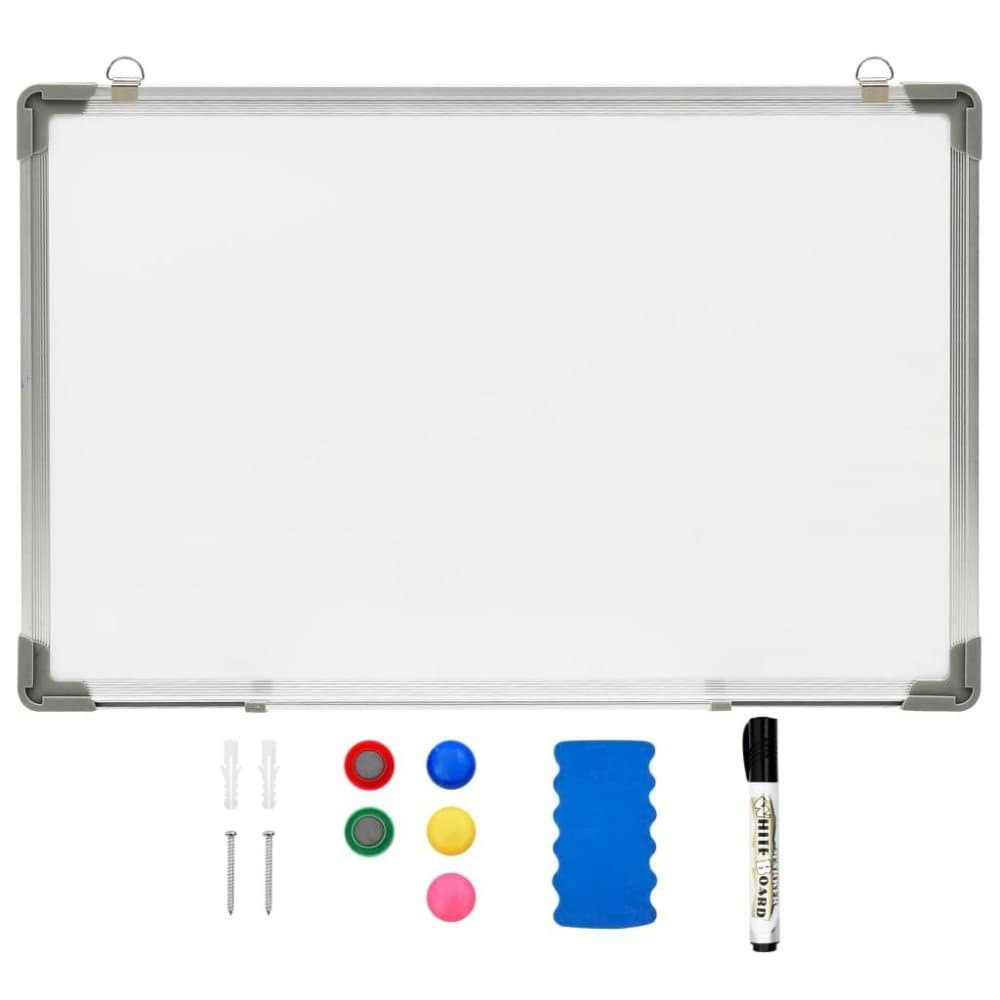 vidaXL Magnetisk whiteboard vit 50x35 cm stål