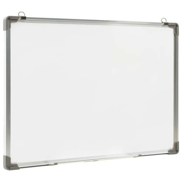 vidaXL Magneettinen kuivapyyhittävä tussitaulu valk. 90x60 cm teräs