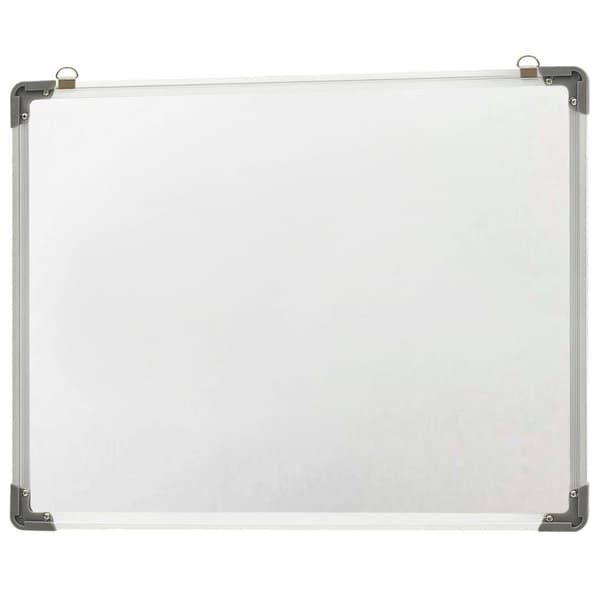 vidaXL Magnetisk tørr-viskbar tavle hvit 90x60 cm stål