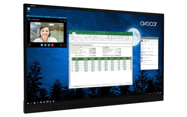 Avocor F7550, 190,5 cm (75"), 8 ms, 370 cd/m², 3840 x 2160 pixlar, 4000:1, Flerpunktsberöring