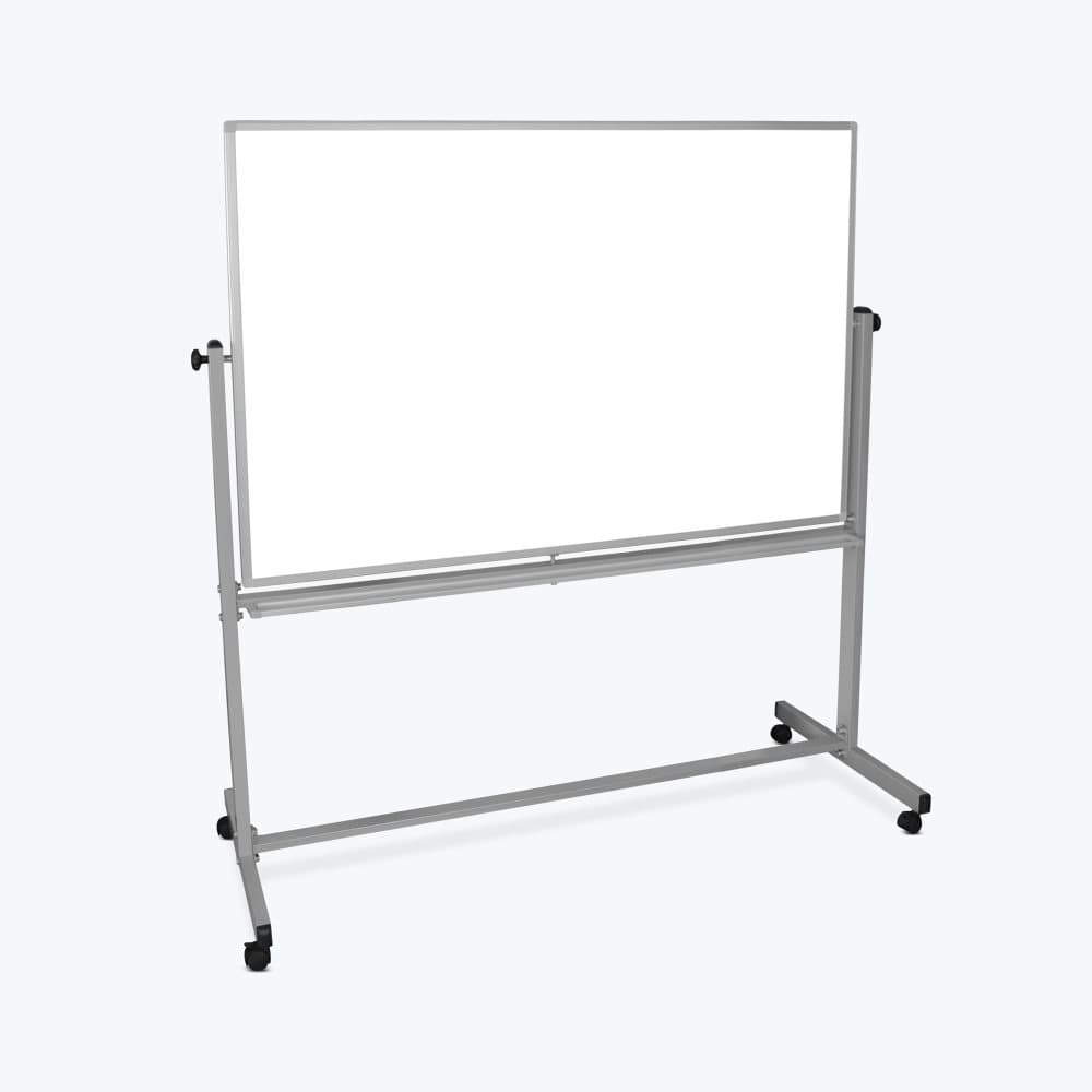 150 cm x 100 cm Tosidet Mobil Magnetisk Hvid Tavle