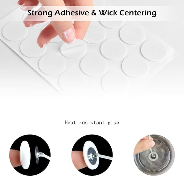 INF 100-delers bomullslysveker med metallfliker Wicks-klistremerker for stearinlys DIY