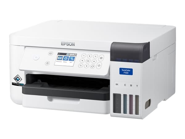 Epson SureColor SC-F100 - Skrivare - färg - färgsublimering - A4 - 600 x 1200 dpi - kapacitet: 150 ark - Wi-Fi, USB 2.0, LAN