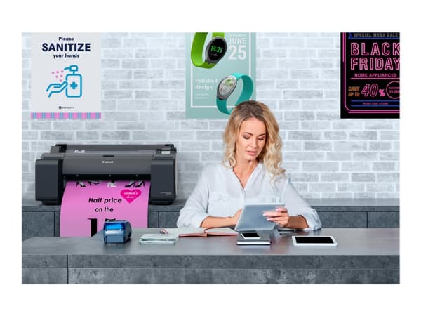 Canon imagePROGRAF GP-200 - 24" storformatsskriver - farge - ink-jet - Rull A1 (61,0 cm) - USB 2.0, Gigabit LAN, USB-vert, Wi-Fi(n)