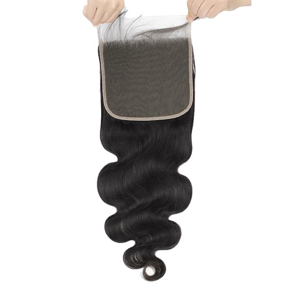 Body Wave Lace Closure, 20 till 24 tum,5x5 Stängning Endast, 18tum