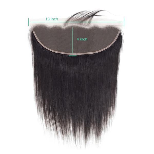 Menneskehår Lace Closure, 150% Tæthed, Naturlige Farvemuligheder,24tommer, Remy Hår, 13X4 Blonde Front