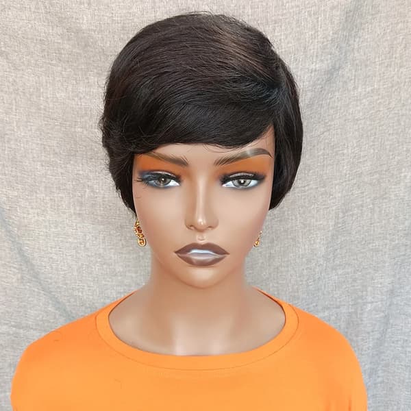 Bob peruk, Highlight färg, Brasilianskt jungfruhår, Modell Längd, naturlig färg