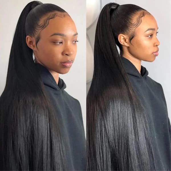 Brasilialainen suora hiusten peruukki, 100% ihmisen hiusta, HD-pitsiteknologia, 360 Lace Wig, 14 tuumaa, 180%
