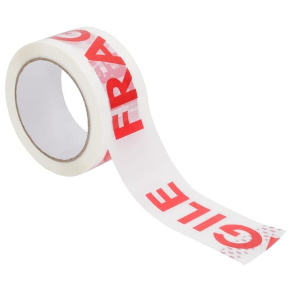 vidaXL pakketape 72 stk. 48 mm x 66 m FRAGILE-print hvid