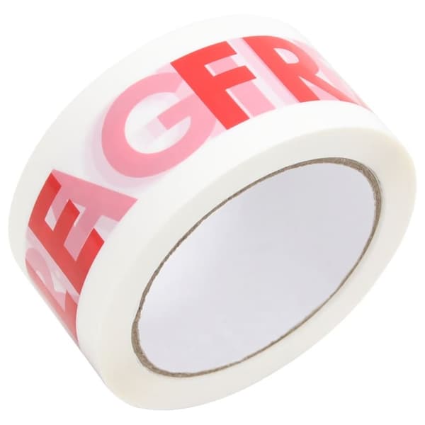 vidaXL pakketape 72 stk. 48 mm x 66 m FRAGILE-print hvid