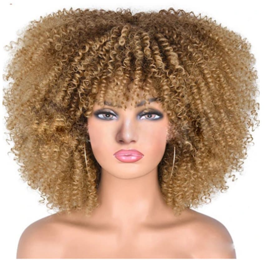 Bomb Curly Peruker Gyllene Brun 45 cm