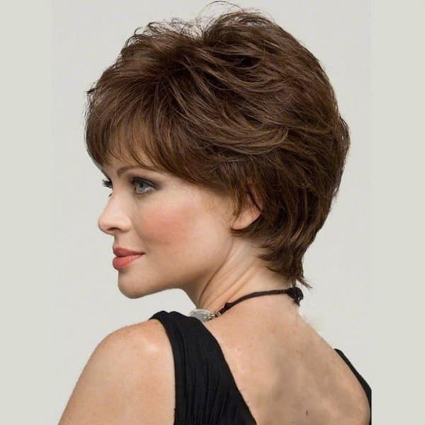 Fake Hair/Wig - Short Curls - Light/Dark Brown