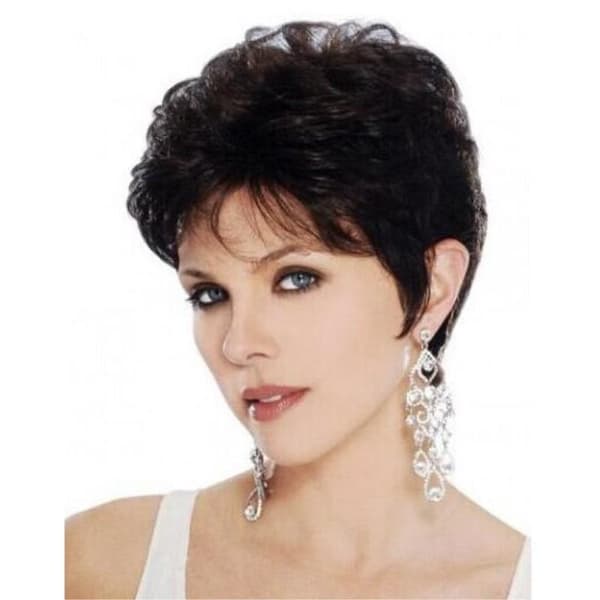 Fake Hair/Wig - Short Curls - Light/Dark Brown