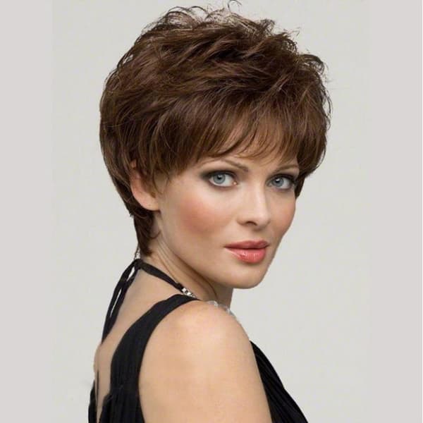 Fake Hair/Wig - Short Curls - Light/Dark Brown