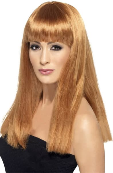 Glamourama Long Straight Wig Auburn Parukk