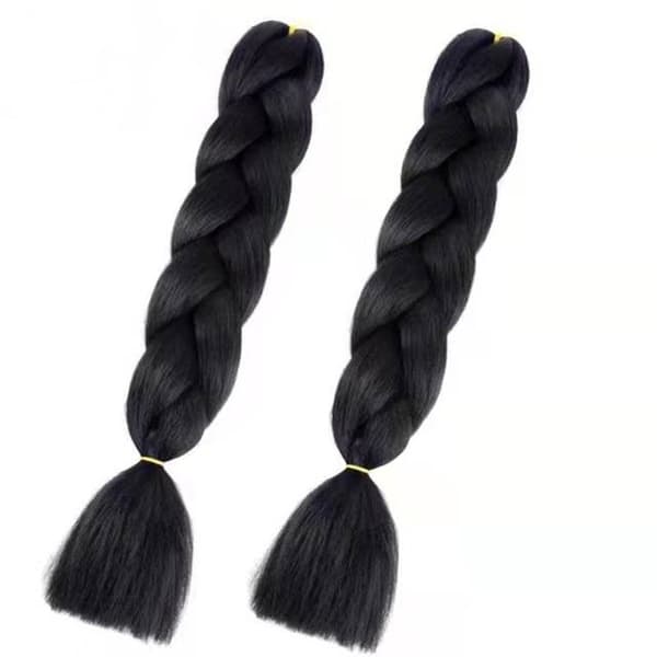 Jumbo braid hair extensions twist flette hår Sort