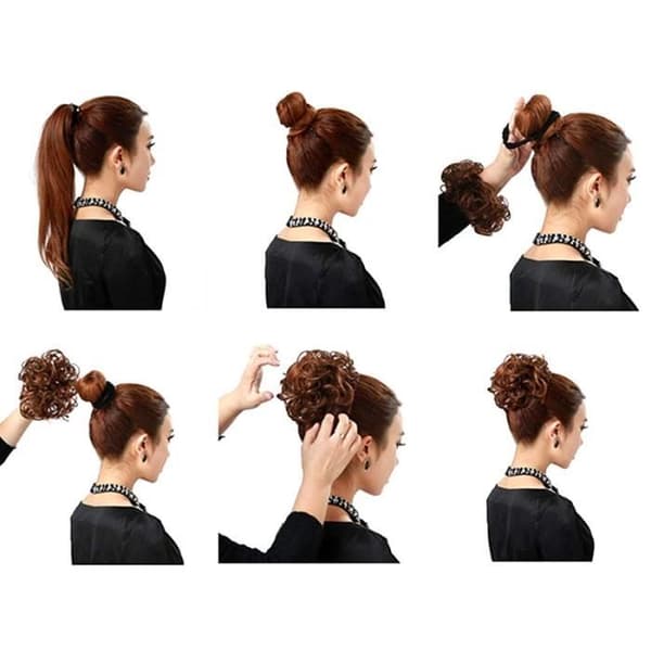 SHOP-STORY - Mörkblond justerbar magisk bulle