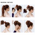 Miniatyrbild 2 av 2: Scrunchy Wavy Scrunchie, Voluminous Updo Hair Bull Extensions, Hästsvans Hårstycke Blond P08836