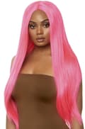 Miniatyrbilde 1 av 2: Long Straight Center Part Wig Neon Pink
