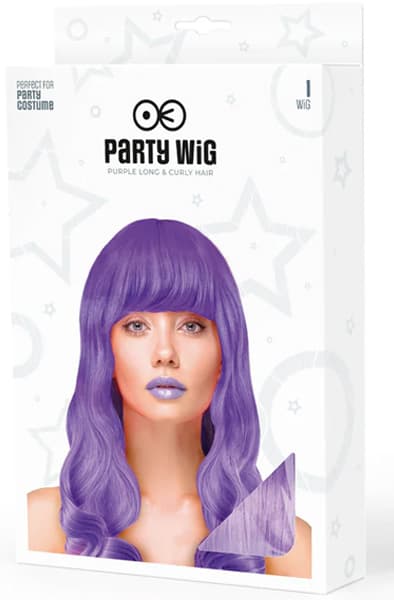 Party Wig Long Wavy Purple Hair Peruk