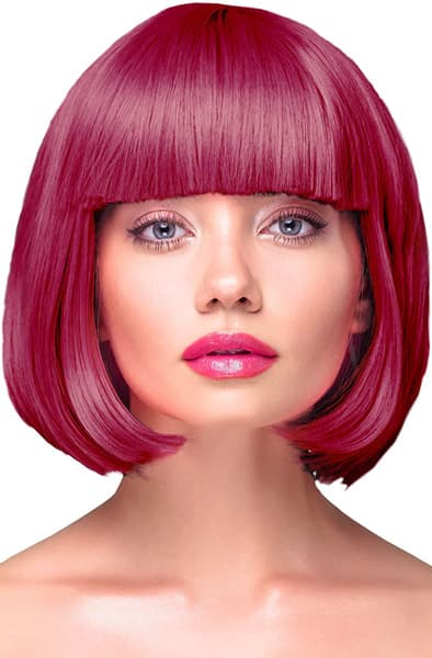 Party Wig Short Straight Burgundy Hair Paryk
