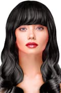 Miniatyrbild 1 av 2: Party Wig Long Wavy Black Hair Peruk