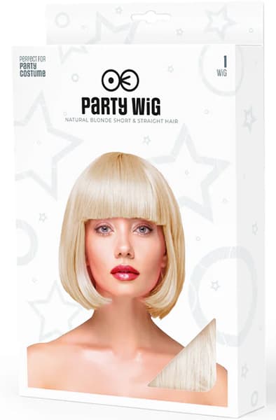 Party Wig Short Straight Blonde Hair Parukk