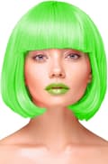 Miniatyrbilde 1 av 2: Party Wig Short Straight Hair Neon Green Parukk