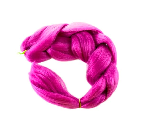 Jumbo fletninger | Ombre fletninger | Syntetisk hårforlængelse Pink 60cm