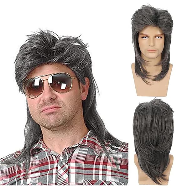 INF Mullet Paryk til Mænd, 80'er Retro Frisure