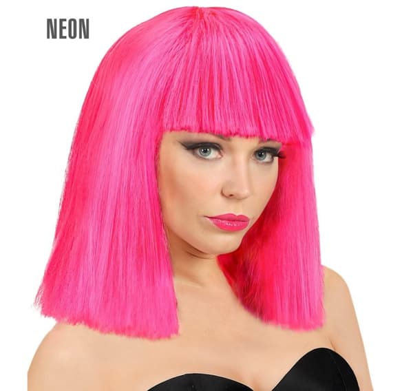 Peruukki showgirl pinkki neon