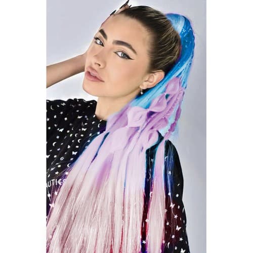 Syntetisk hår fletninger Glitter paryk