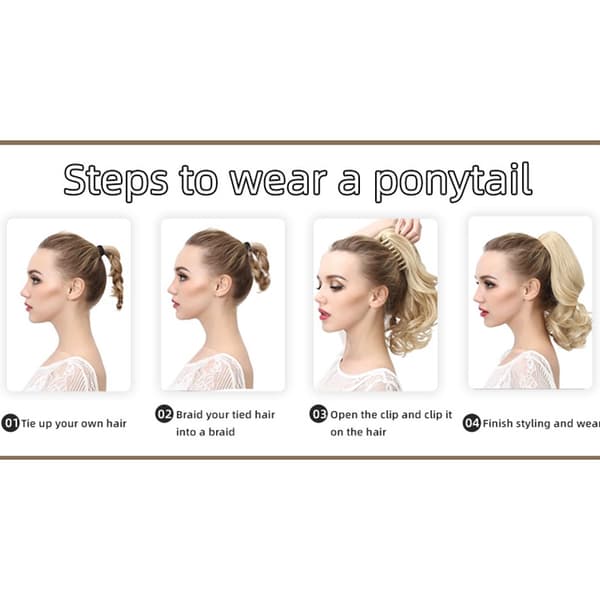 INF 1B Pink# Clip in Hestehaleextension - Volumengivende Hårstykke med Klips