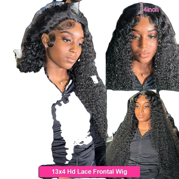 Mossily Lace Wig, Dyb Bølge Struktur, 200% Tæthed,13x4 Blonde Lace Wig, 26 tommer, 200%
