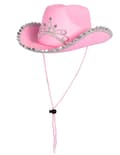 Miniatyrbild 2 av 2: Cowgirlhatt rosa barn.Size-One size