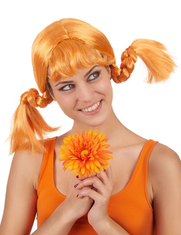Redhead pigtails parykk for kvinner.Size-One size
