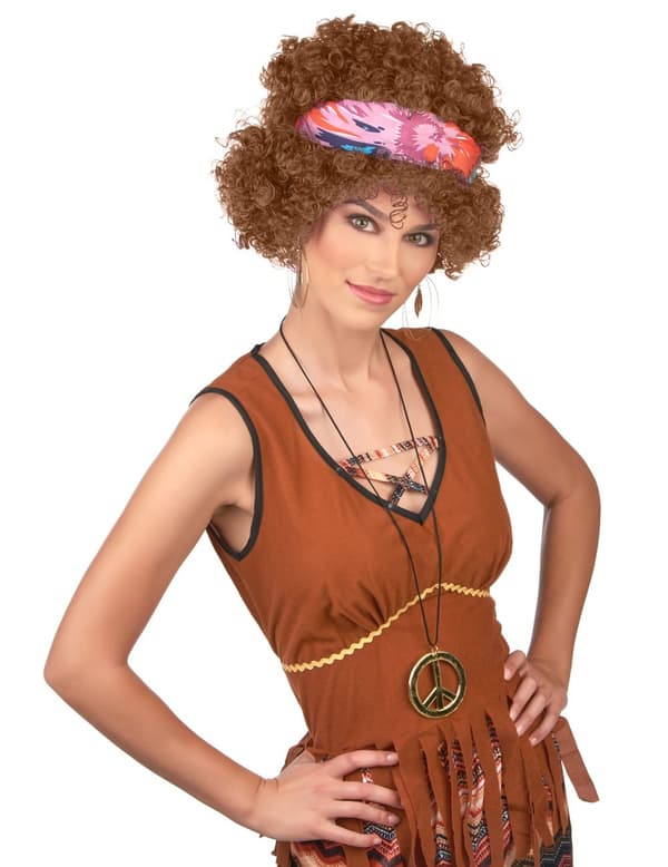 Hippieperuk Vuxen - 130 g.Size-One size
