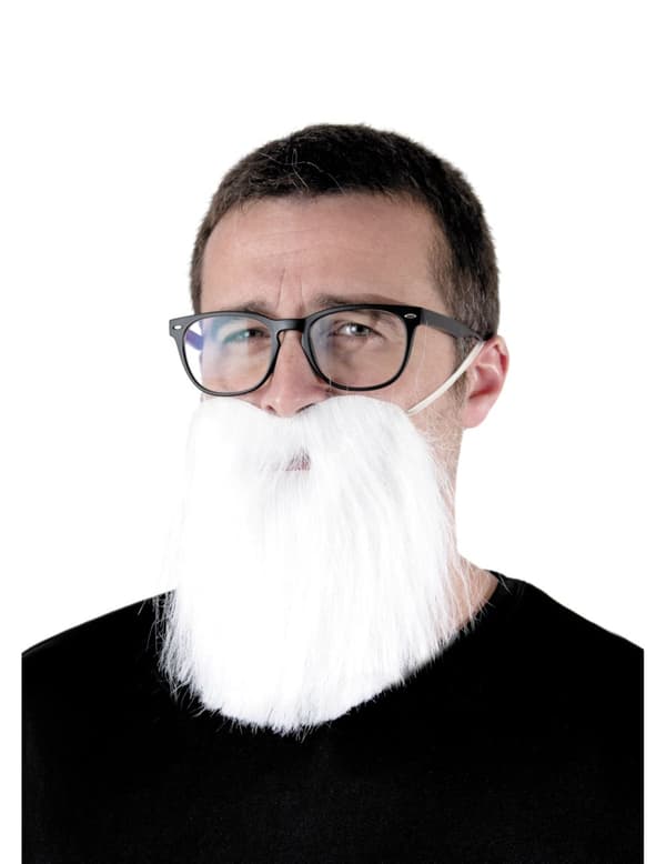 Voksen hvitt hipsterskjegg.Size-One size