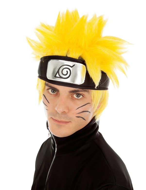 Keltainen Naruto Shippuden™ peruukki.Size-One size