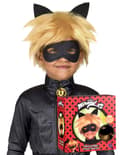 Miniatyrbilde 1 av 2: Cat Noir Miraculous™ barneparykk og maske.Size-One size