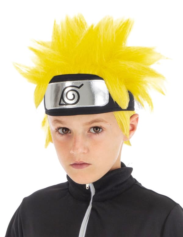 Naruto Shippuden™ keltainen peruukki lapsille.Size-One size
